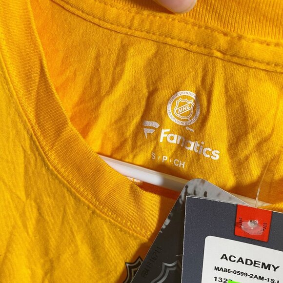 Fanatics St Louis Blues NHL Shirt Size S Yellow Polyester Blend - Picture 3 of 4